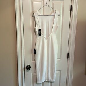 Lulu's White Midi Dress
